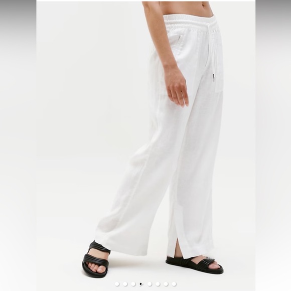 NWOT Athleta Retreat Linen High Rise Wide Leg Pant - Picture 1 of 16